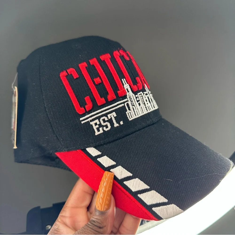 Chicago Black and Red Cap SAME DAY SHIP 💨🛫📦🤗 - Picture 2 of 9